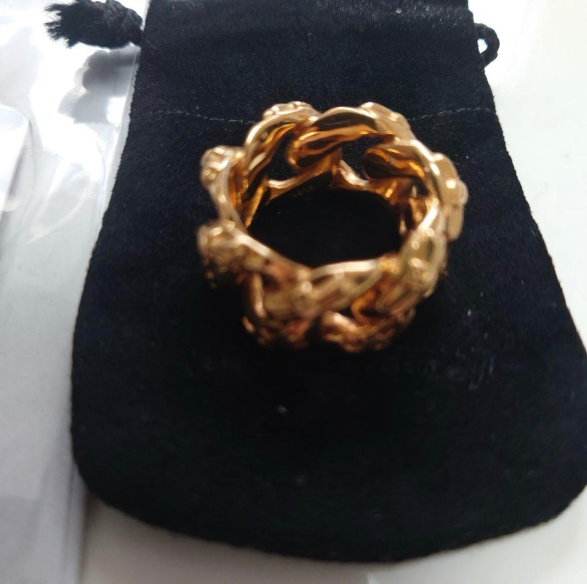 CHROME HEARTS クロムハーツ 22k エクストラファンシー ラージリング