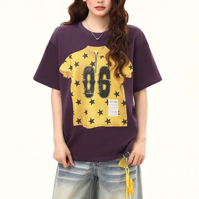 スポーツミックストップスグラフィックTシャツ 3col R02435