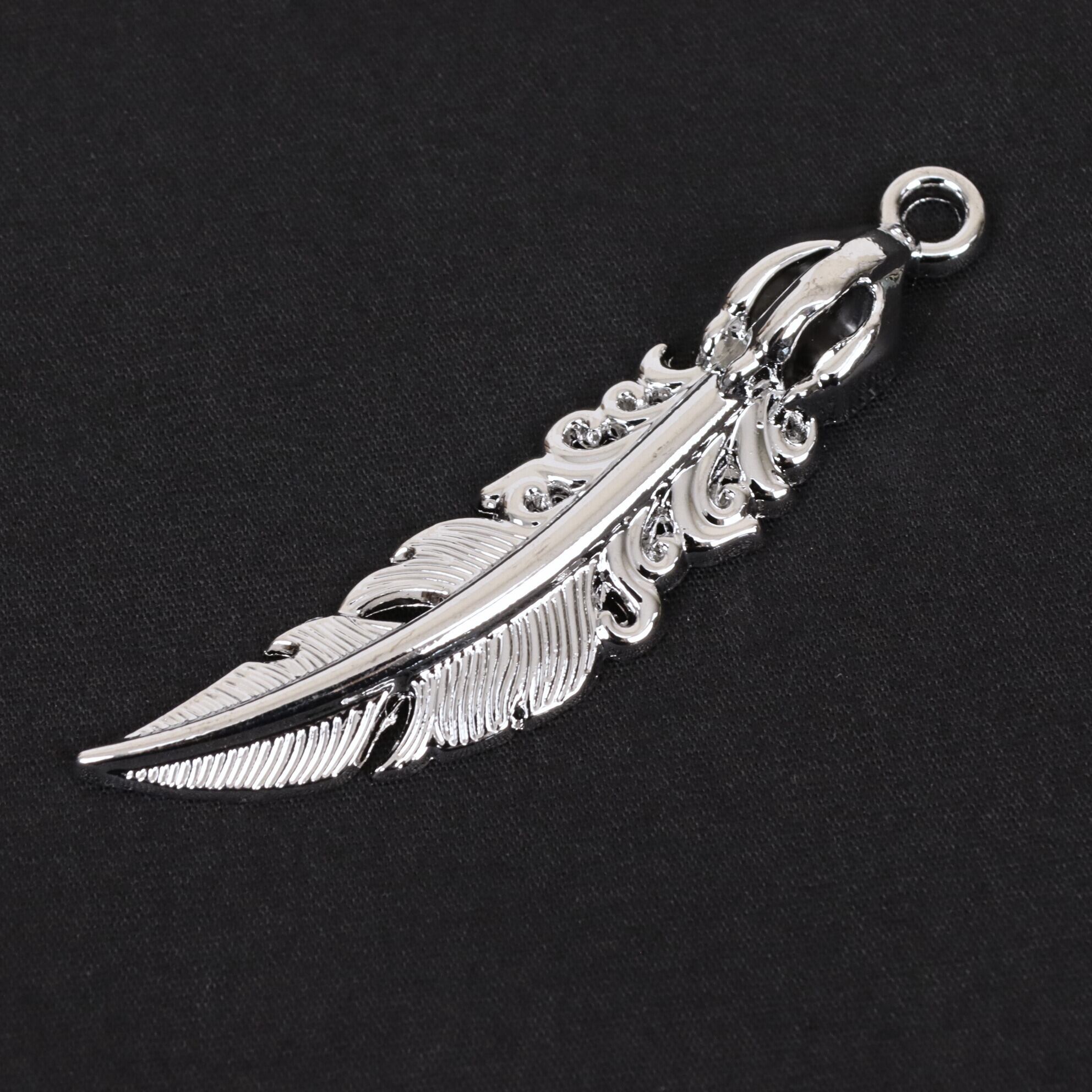 羽 パーツ シルバー 金属 02000246 ハンドメイド 装飾 飾り チャーム