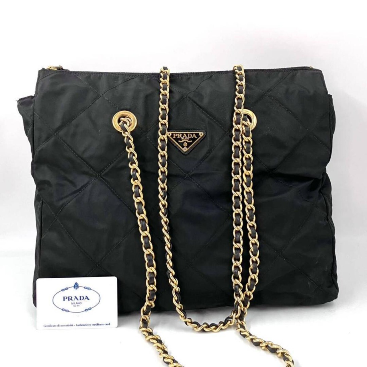 極美品 PRADA プラダ みずみずしけれ テスート ショルダーバッグ  