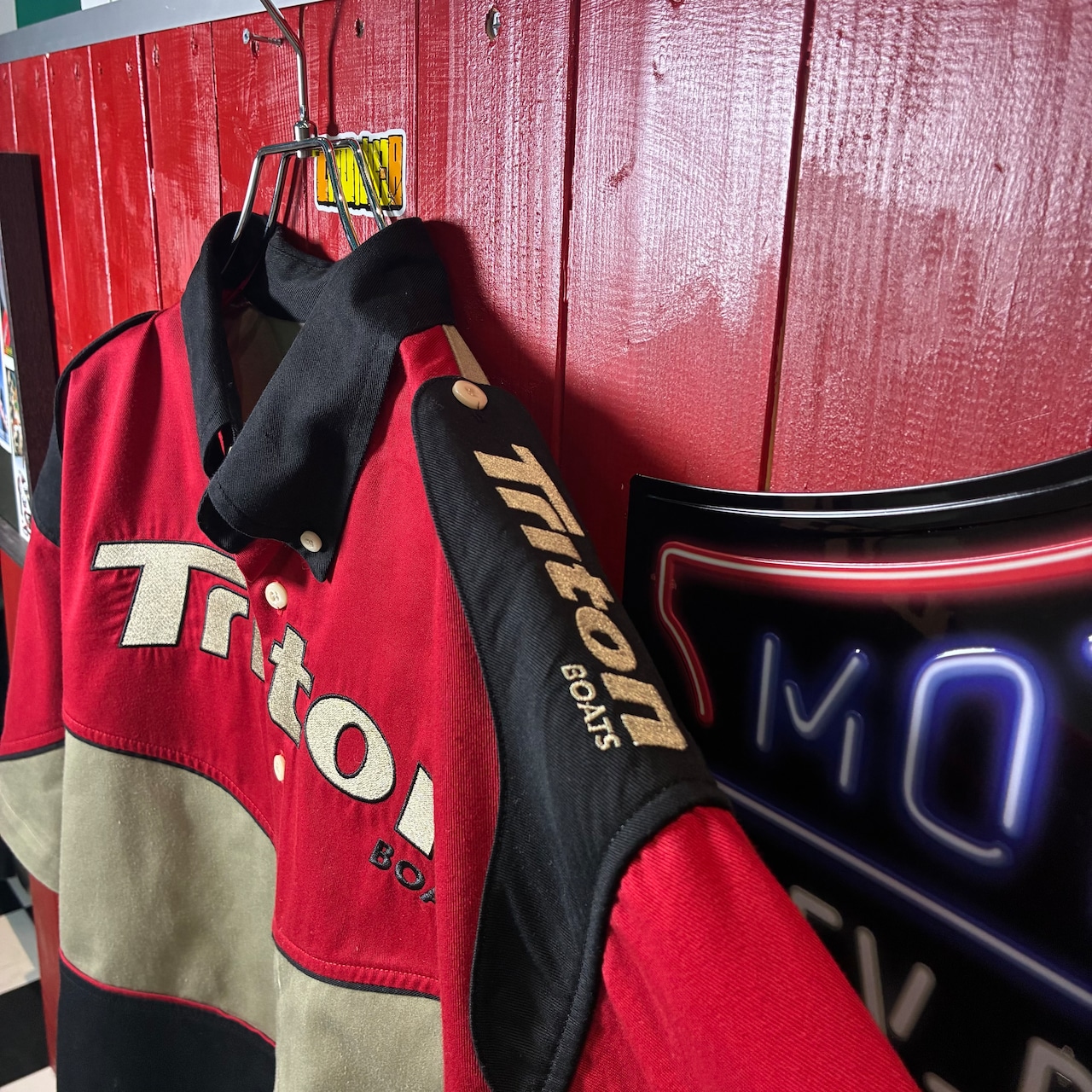 Triton BOATS レーシングシャツ バスフィッシングボート ワークシャツ