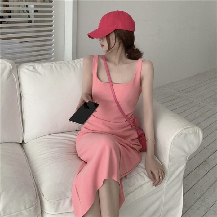 サマースタイルスタンダードロングドレス スリムレディース レトロ 夏物 ドラファッションホール42153476256