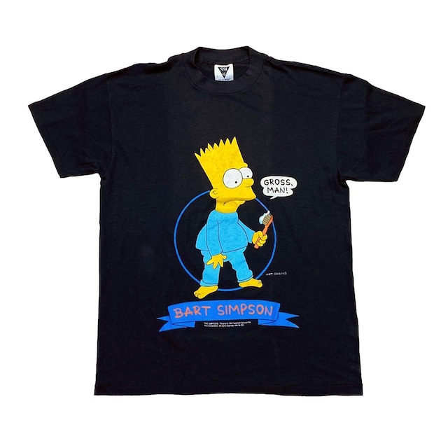 B THE SIMPSONS BART SIMPSONS 1990 TEE BLACK LARGE 50KF6850