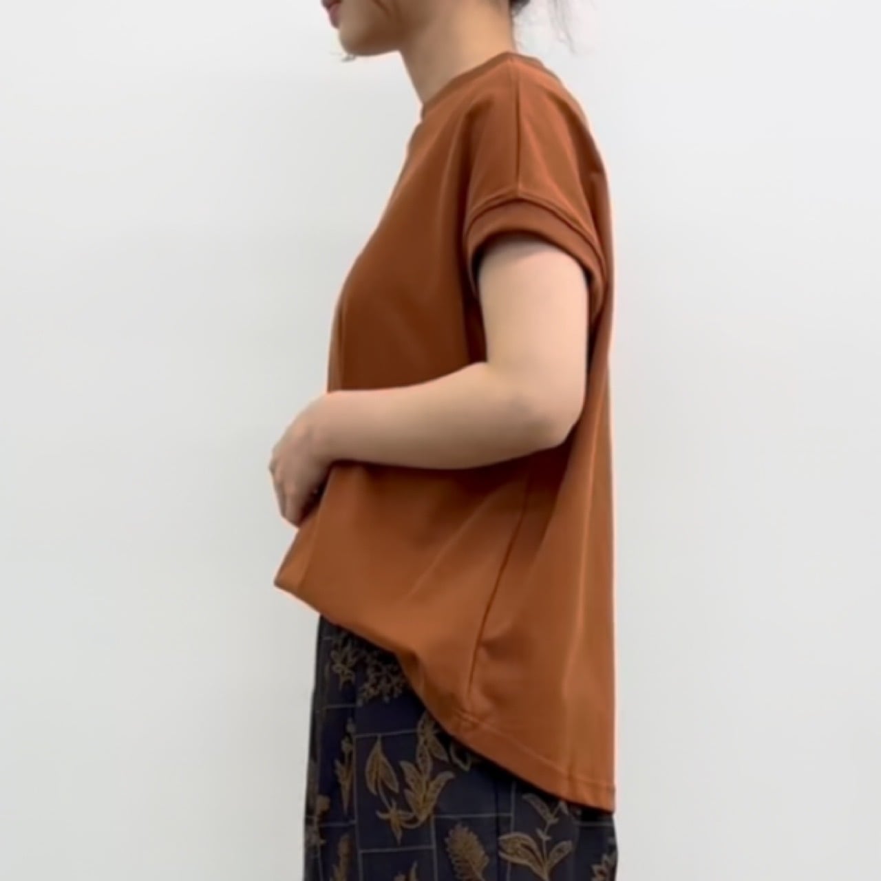 CLOCHE(クロッシェ)】フレンチスリーブTシャツ［612-85742