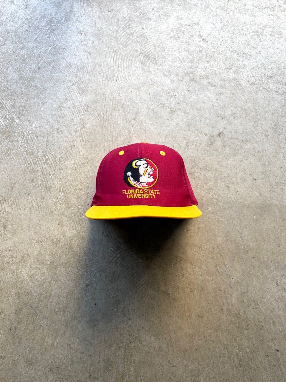 台湾製 90's U.S.COLLEGE 6PANEL 2TONE SNAPBACK CAP “F.S.U SEMINOLES”