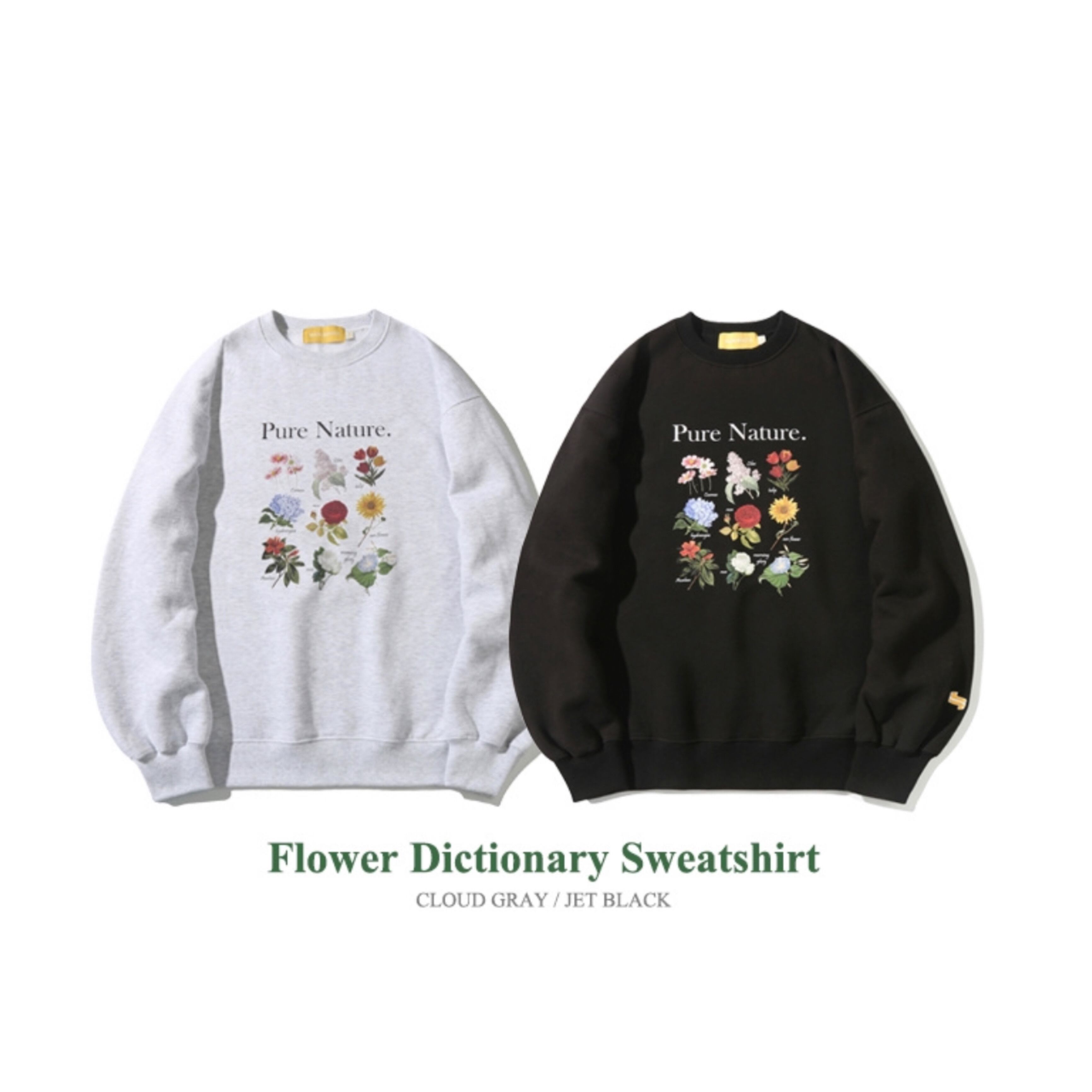 MAINBOOTH] Flower Dictionary Sweatshirt(CLOUD GRAY) 正規品 韓国