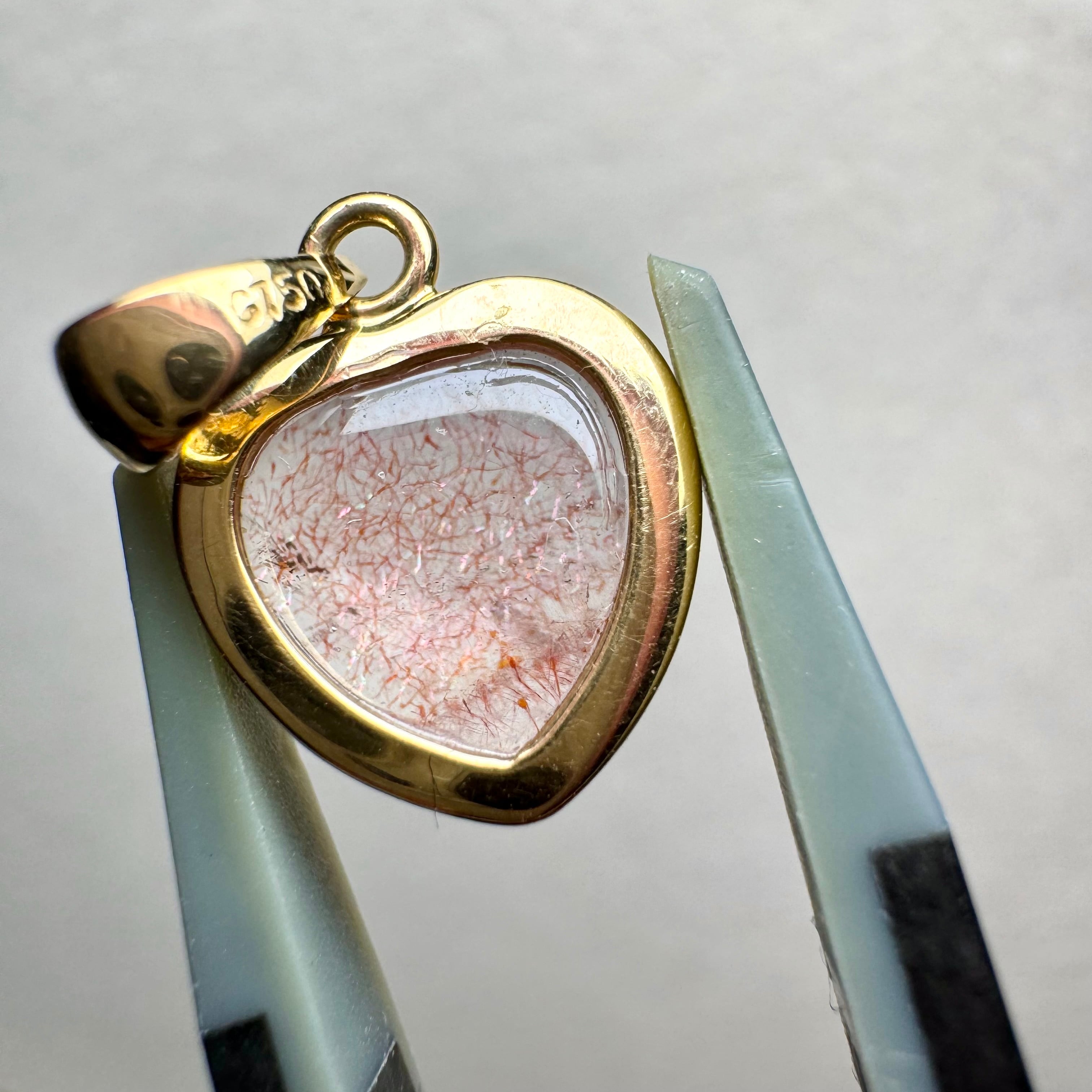 no.4 カザフスタン産 ストロベリークォーツ k18 ペンダントトップ