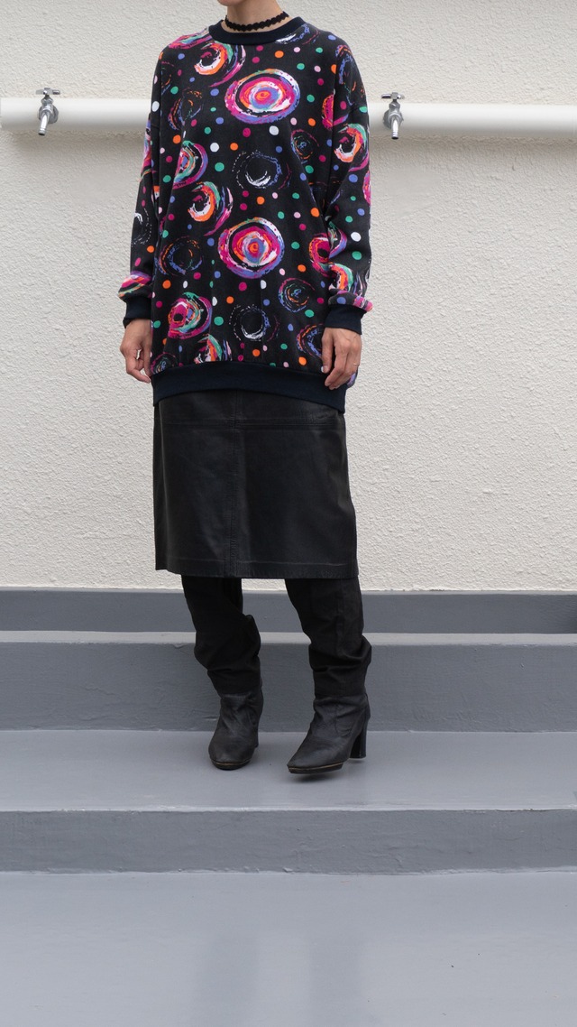 "T.D.sport" 1980s Psychedelic art sweat