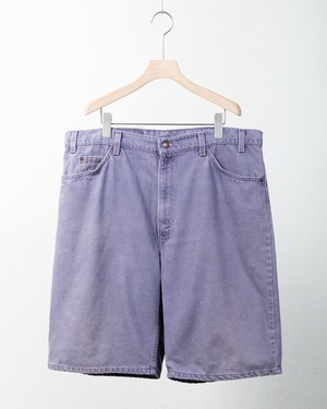 "Levi's 550" color denim baggy shorts / Made In USA / W38 LOO