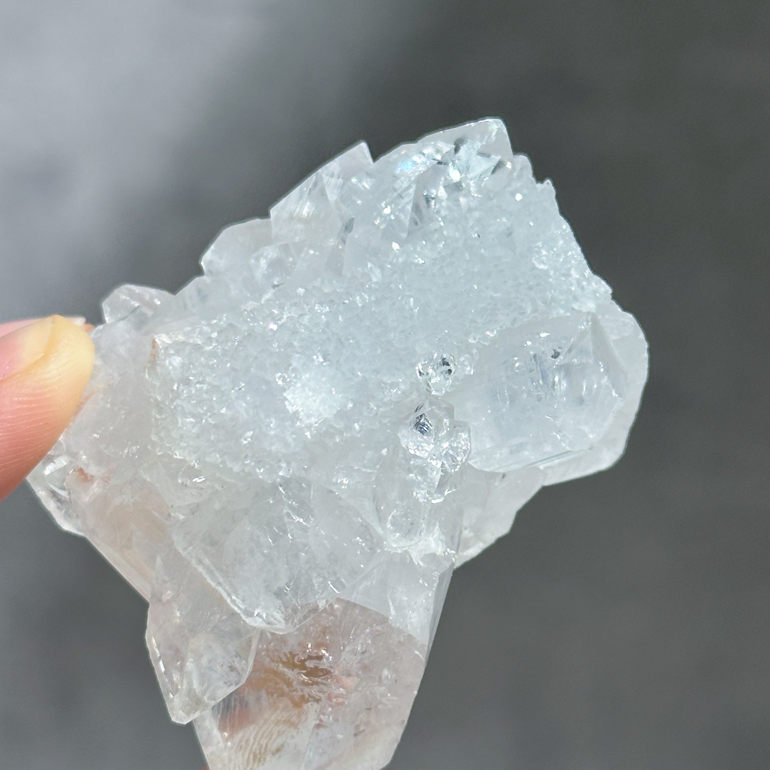 アポフィライト＆スティルバイト 原石52◇ Apophyllite & Stilbite