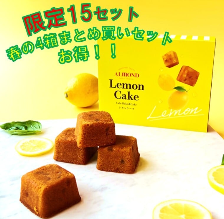 【シーズン再開記念】喫茶店の焼きケーキ レモンケーキ4箱（計16個）バリューパック　※特別価格