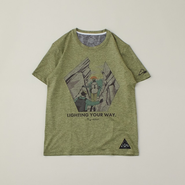 milestone × stamp run & co., collaboration T-shirts  MST-017   Lime Green（マイルストーン×スタンプランアンドコー）ライムグリーン