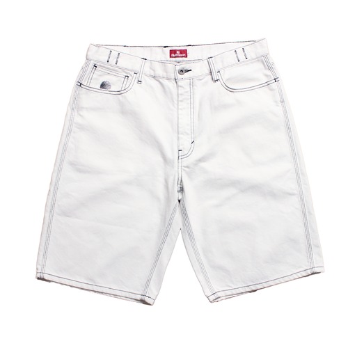 HELLRAZOR｜BAGGIE COLOR DENIM SHORTS -White-