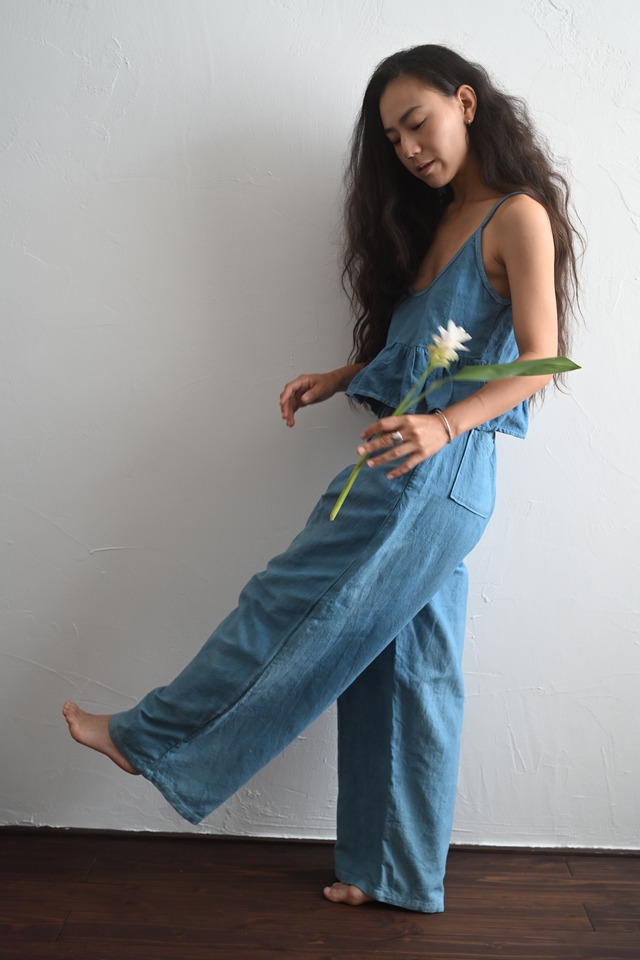 Indigo Dyed Airy Top