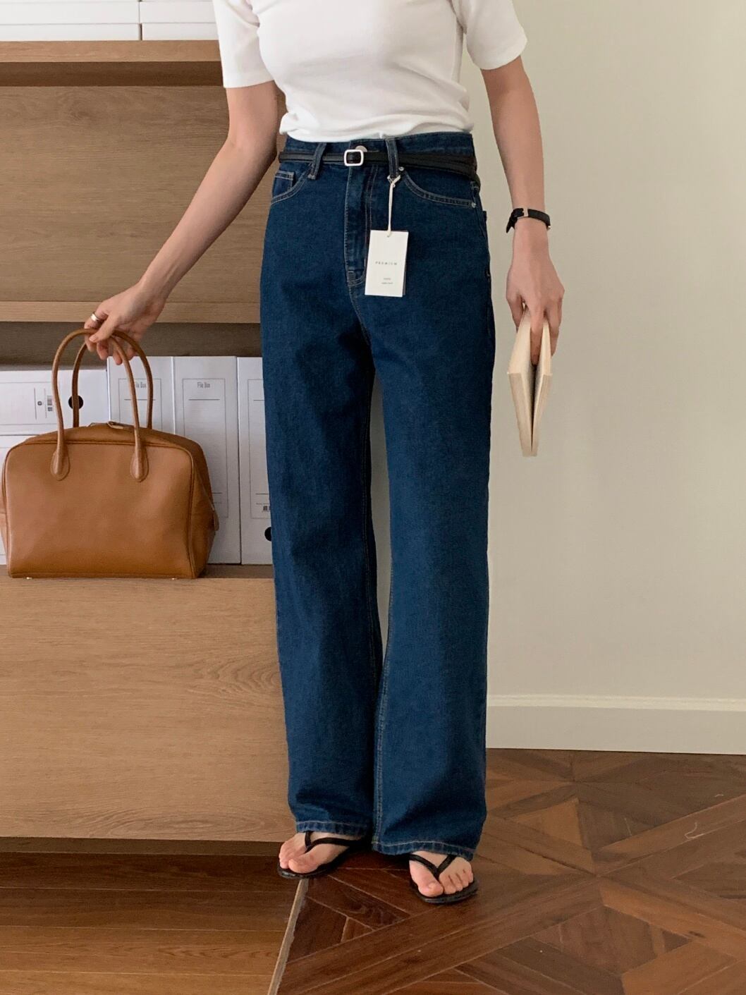 Navy Blue Wide Denim