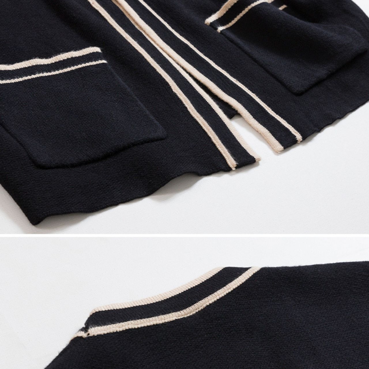 ラインVネックニットカーディガン　MT0080377