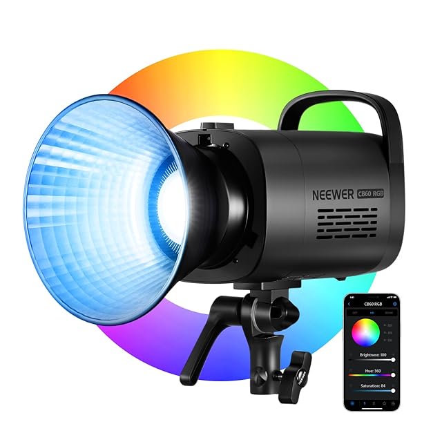 NEEWER CB300C 300W RGB LED撮影用ライト COBビデオライト スタジオ