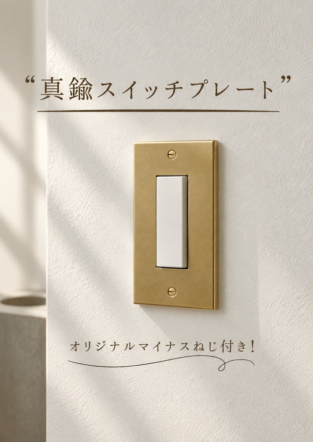 真鍮スイッチプレート