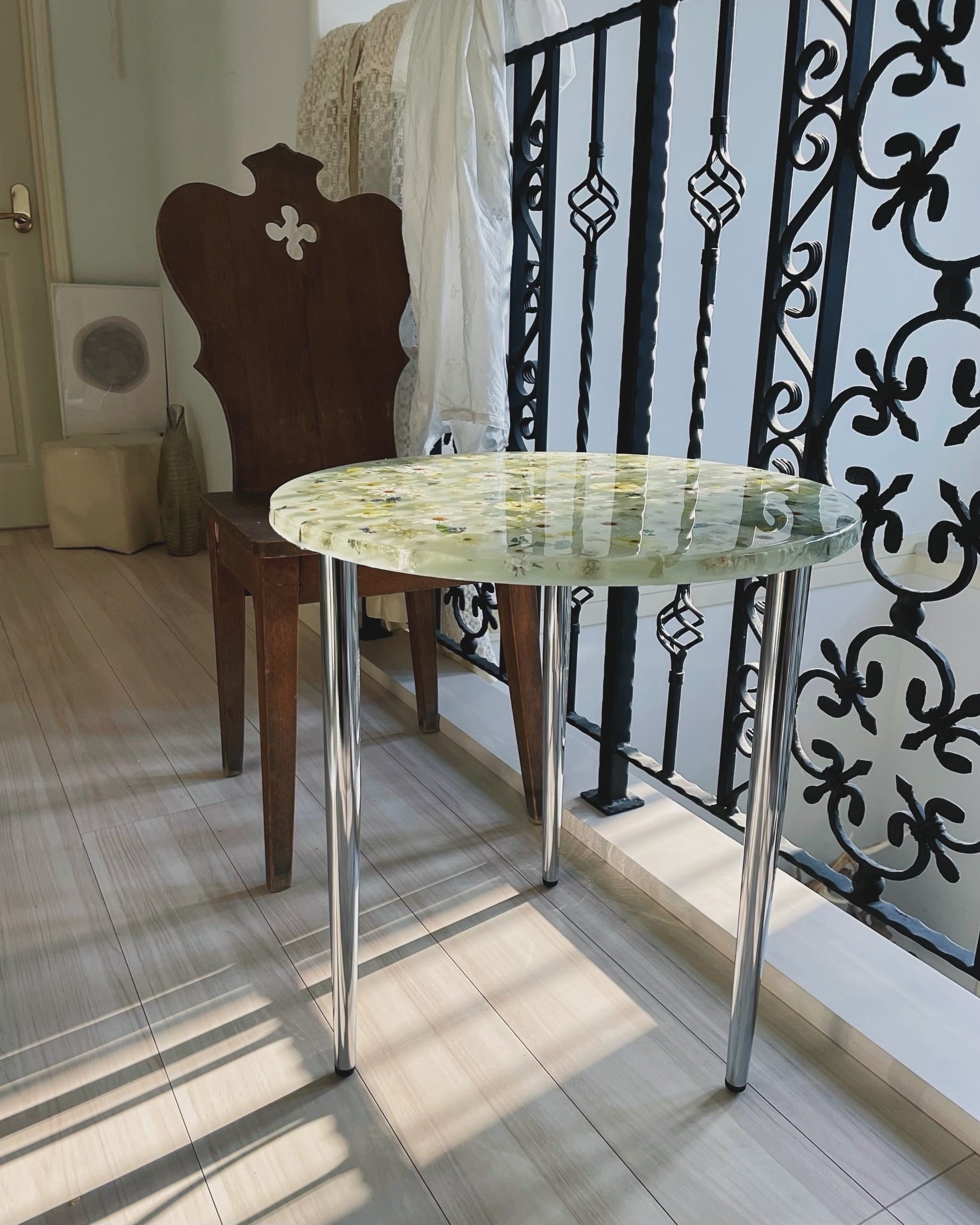 flower resin table ❉ レジン テーブル サイドテーブル コーヒー