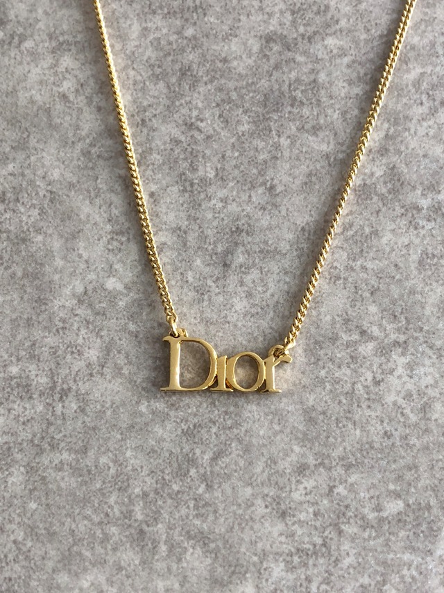 Christian Dior クリスチャン ディオール ネックレス ゴールド DIORロゴ vintage ヴィンテージ オールド jtke47
