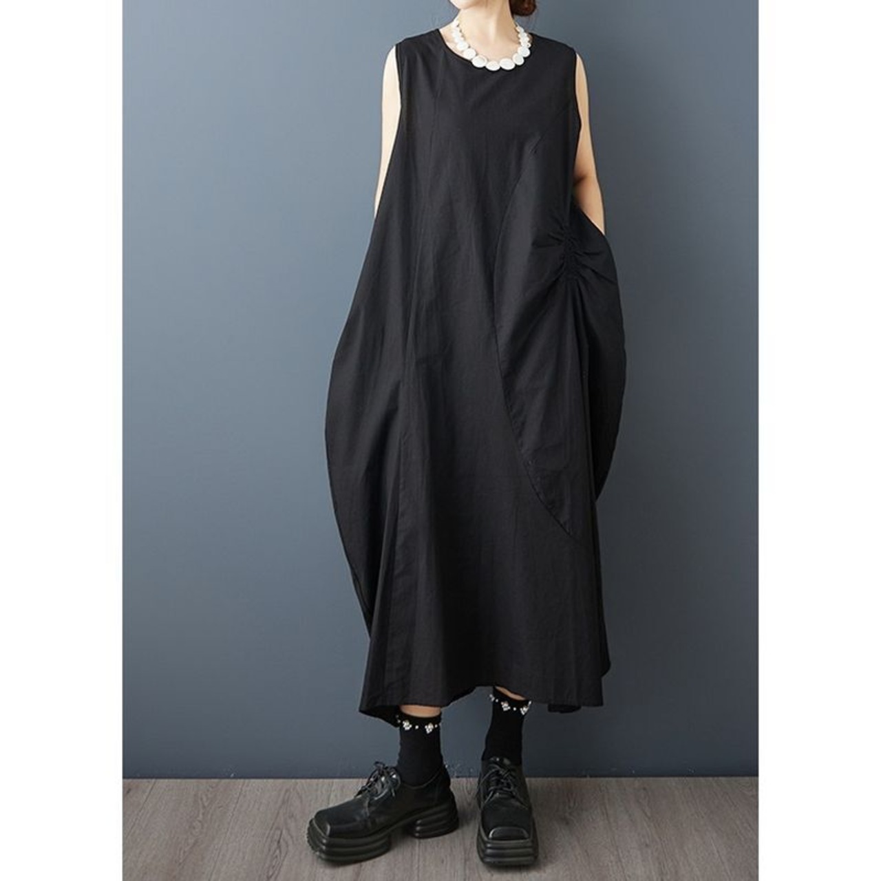 アシンメトリー コクーン ワンピース  30214