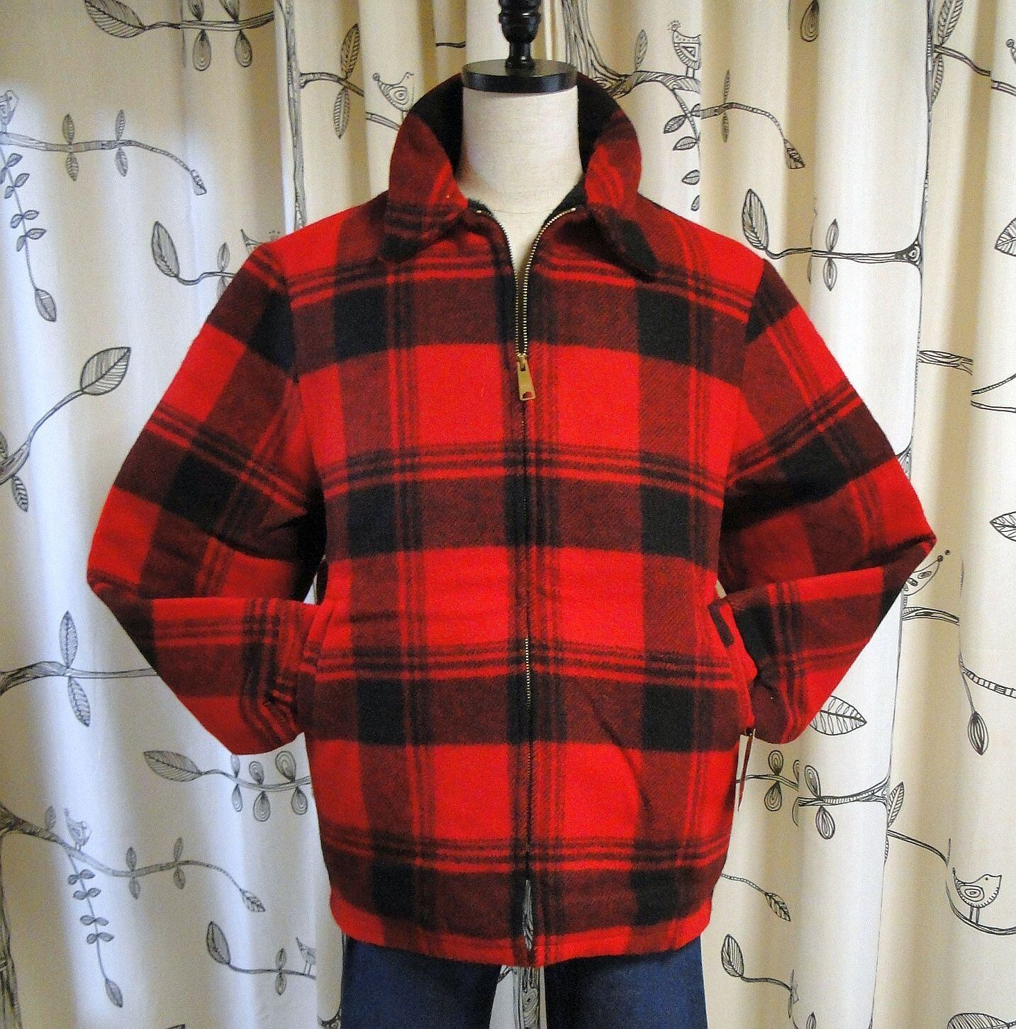 90's WOOLRICH ウールリッチ Made in U.S.A. ウールハーフコート バッファローチェック Deadstock |  pickersjpn powered by BASE
