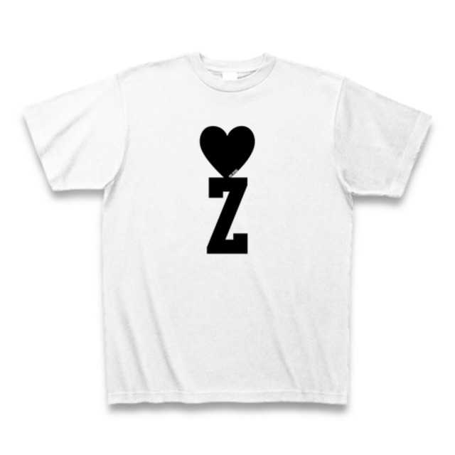MR.HUGE HEART ON INITIAL（ハート　オン　イニシャル）PRINTED Tシャツ　ホワイト Z