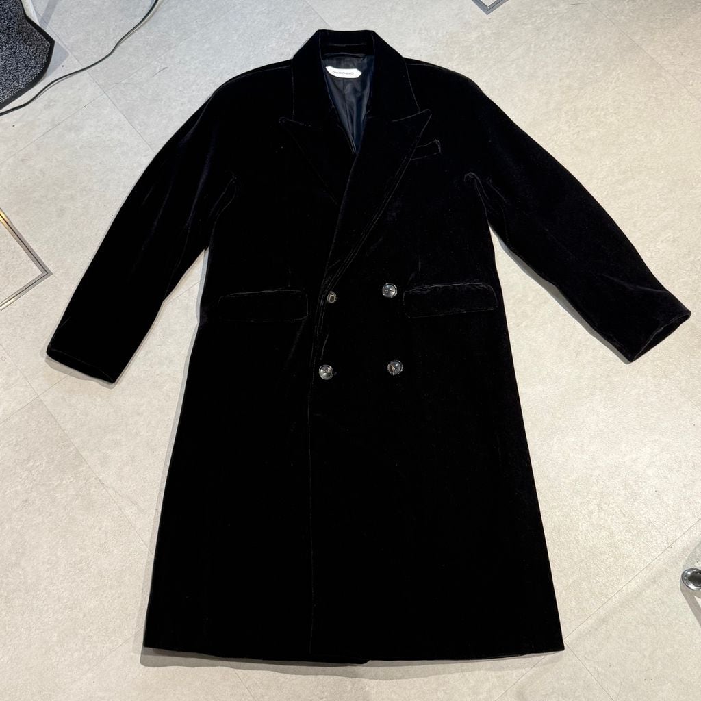 NAMACHEKO ナマチェコ 21AW FLAT OVER COAT チェスターコート ブラック