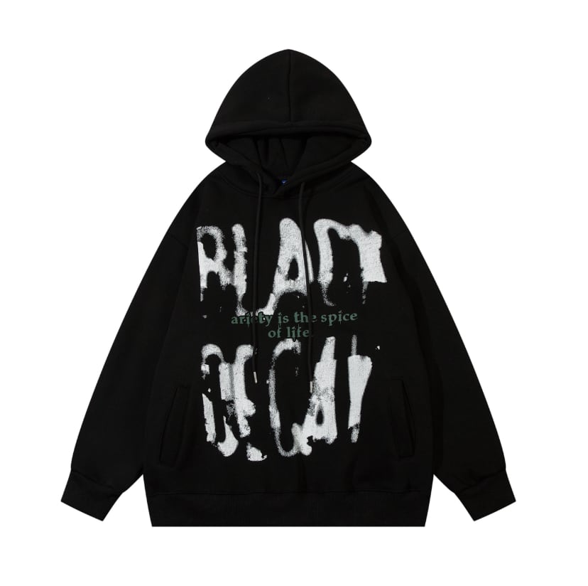 Letter Graffiti Print Hoodie 0003