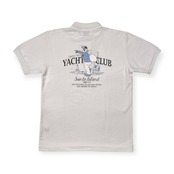CAPTAIN SANTA キャプテンサンタ YACHT CLUB 背中BIGプリント 半袖 ポロシャツ サイズ XL /ホワイト