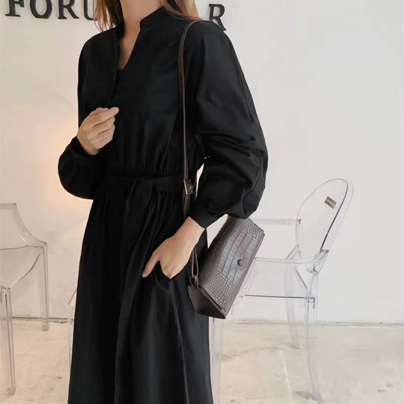 太リボン付き　シャツワンピース　AJ22263ーB05