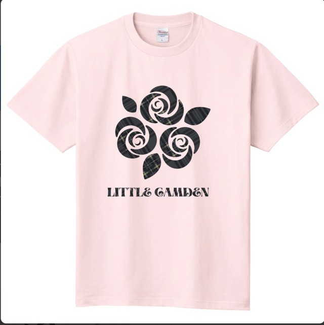 26AWバラロゴTシャツ・ブラック×ライトピンク