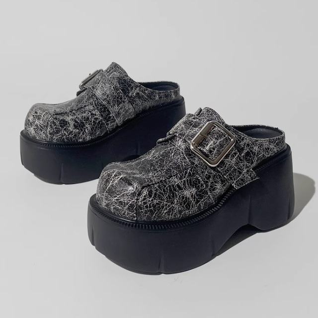 Marble Color Platform Slip-ons E6137