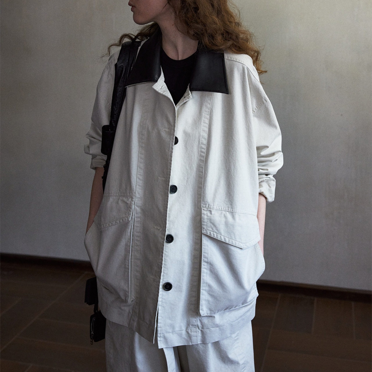 Shirt Collar Jacket T4346