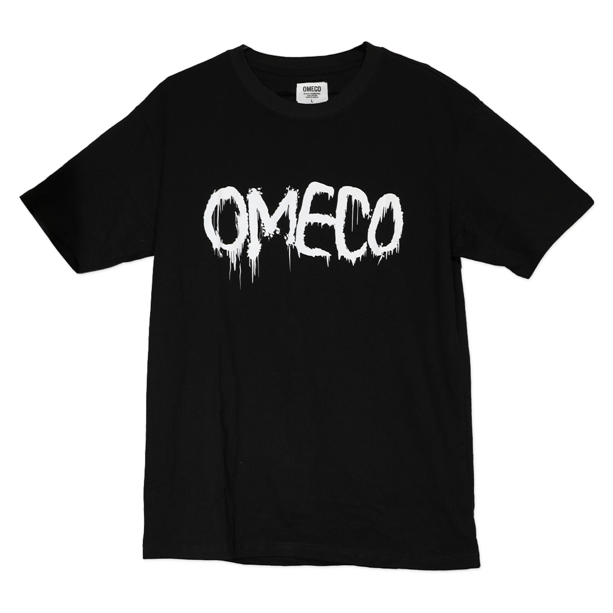 SPRAY LOGO T-SHIRT BIG SIZE COLER:BLACK