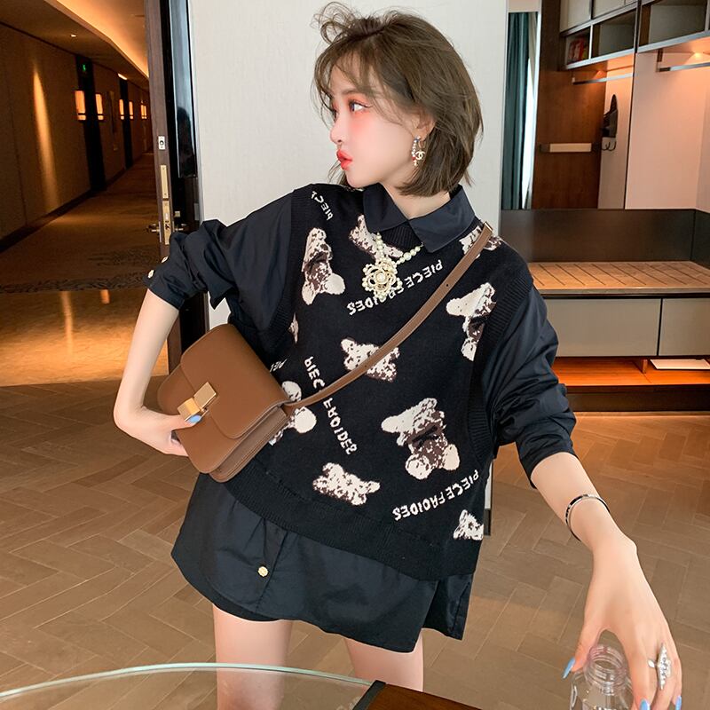 シャツ ジャカードトップス オータム 秋物 ステッチ MIUCO15851048520