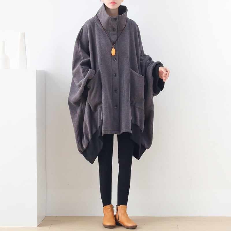 ポンチョ風コート アウター カーディガン コーディガン 春秋