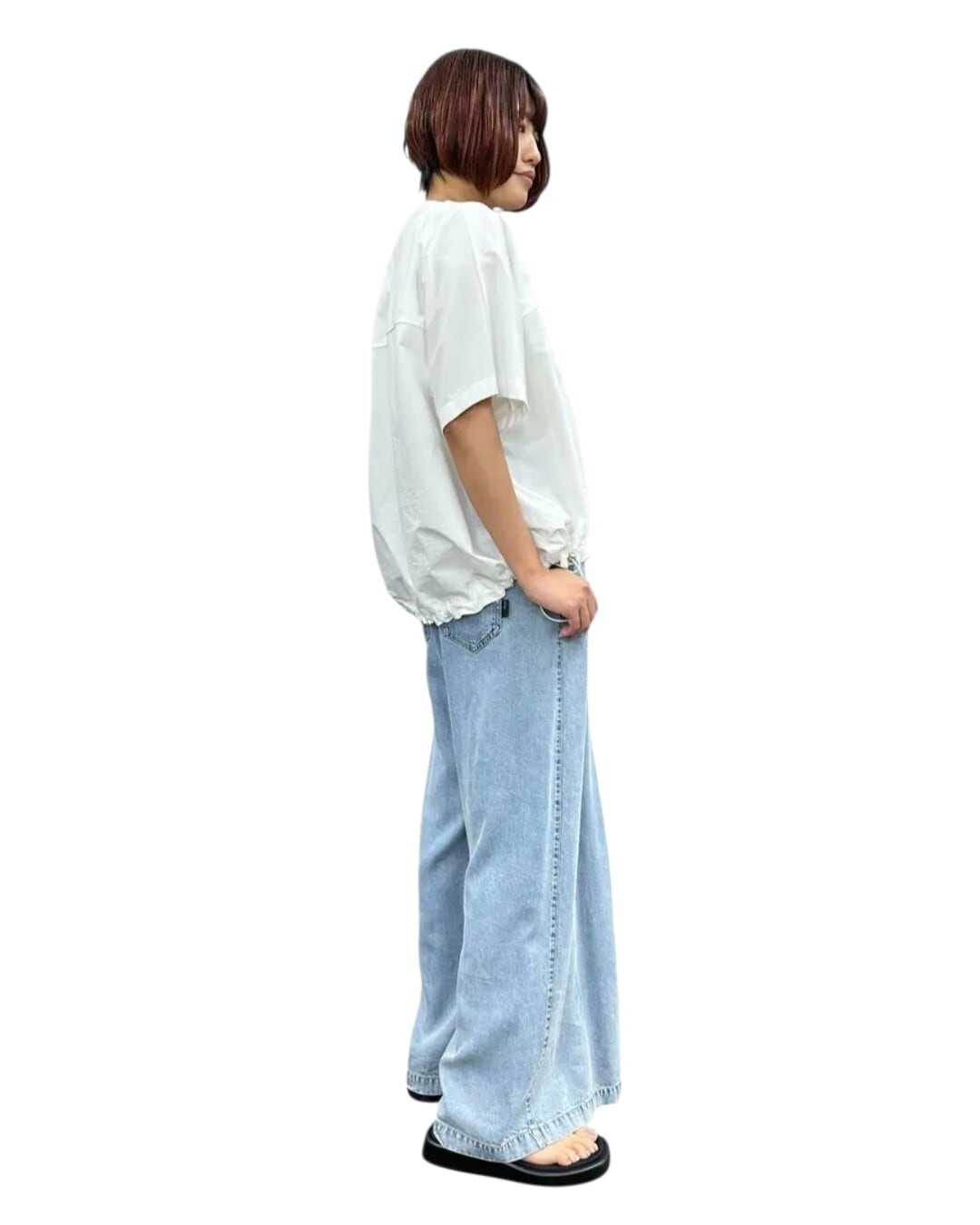 ayane】テンセルデニムタックワイドパンツ 825508 アヤン | red earth