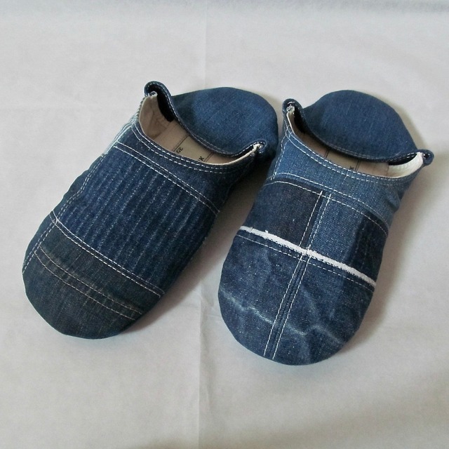 DENIM PATCHWORK ROOMSHOES（L）