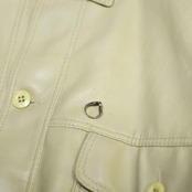 faux leather jacket ivory