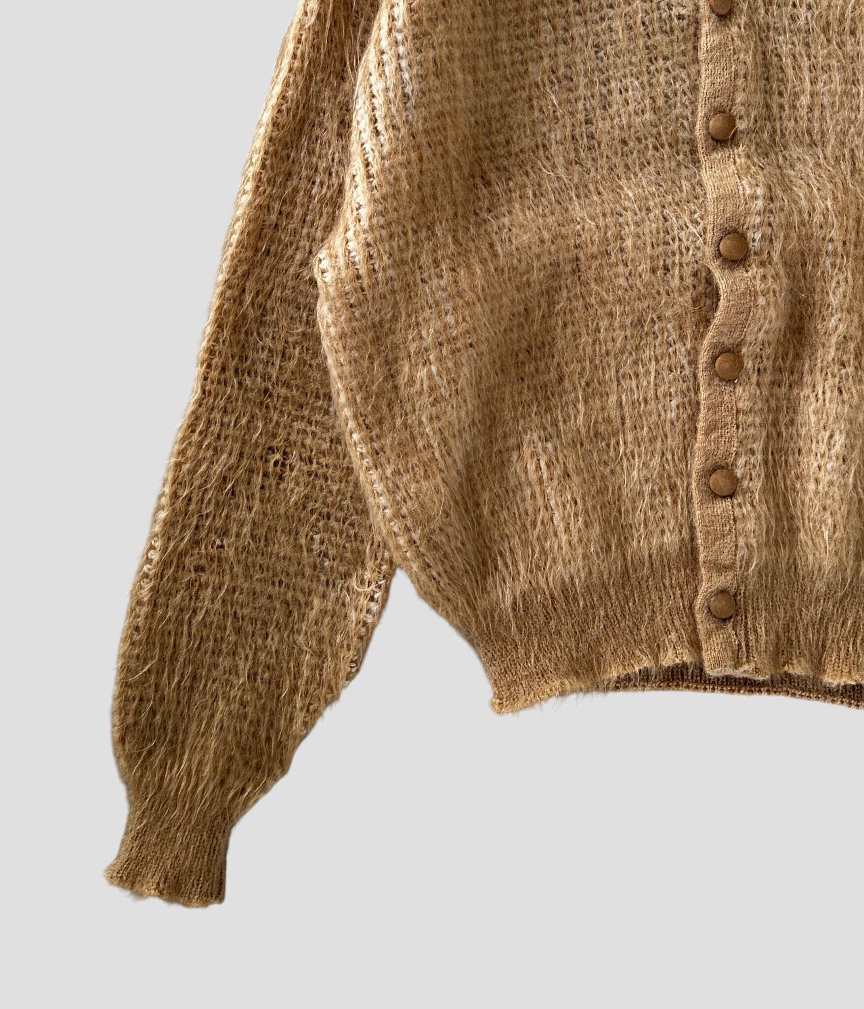 60s vintage mohair cardigan ブラウン 1960'S VINTAGE MOHAIR CARDIGAN 「ブラウンベース、好配色