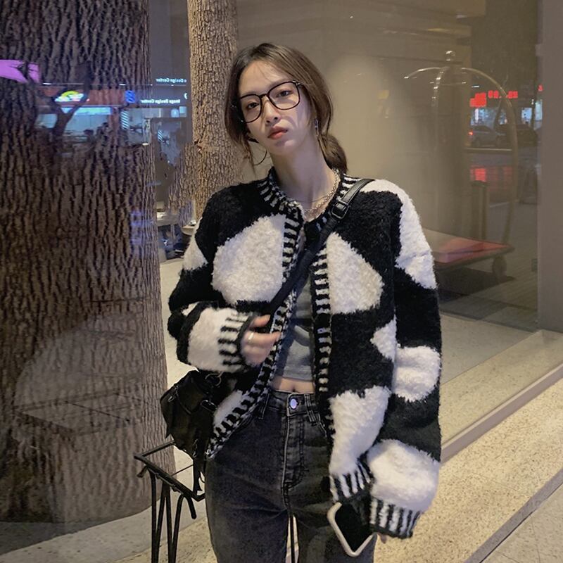 セーター レディーススプリングルーズカーディガンジャケット 春物 試着室94277951110