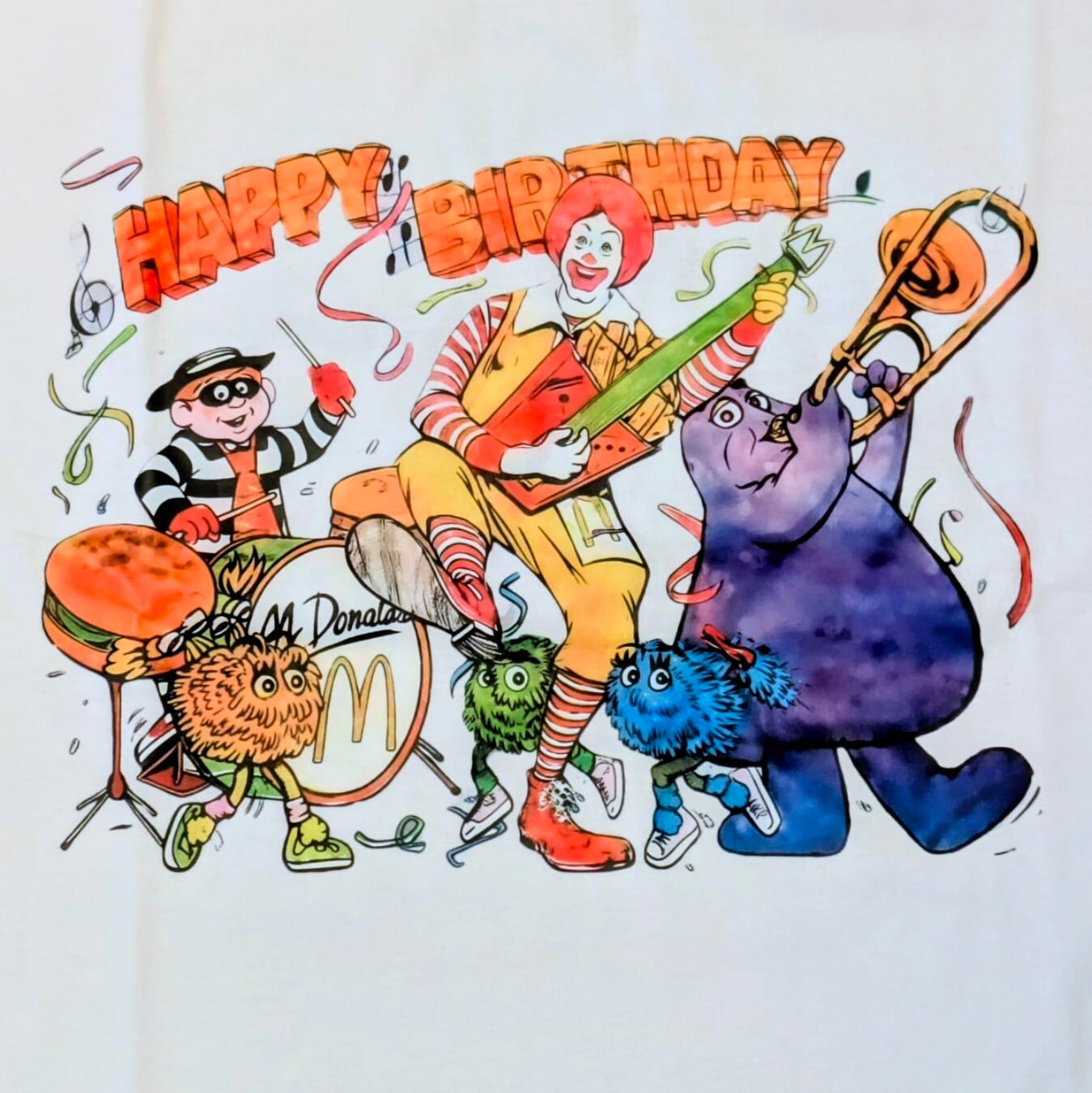 【 McDonald's ( マクドナルド 】『HAPPY BIRTHDAY』Tシャツ 〚アメリカン雑貨 アメトイ〛
