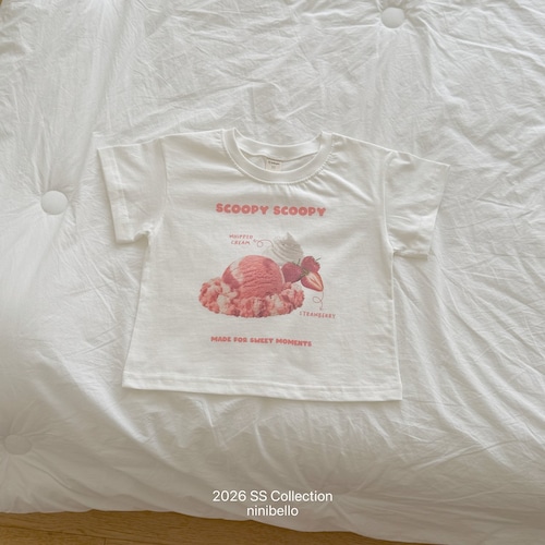 【即納】<ninibello> Scoop short sleeve T 【即納】<ninibello> Scoop short sleeve T