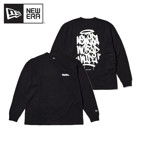 NEW ERA ニューエラ 長袖 オーバーサイズド コットン Tシャツ Tagging Logo 2026年秋冬 15129366 BLACK