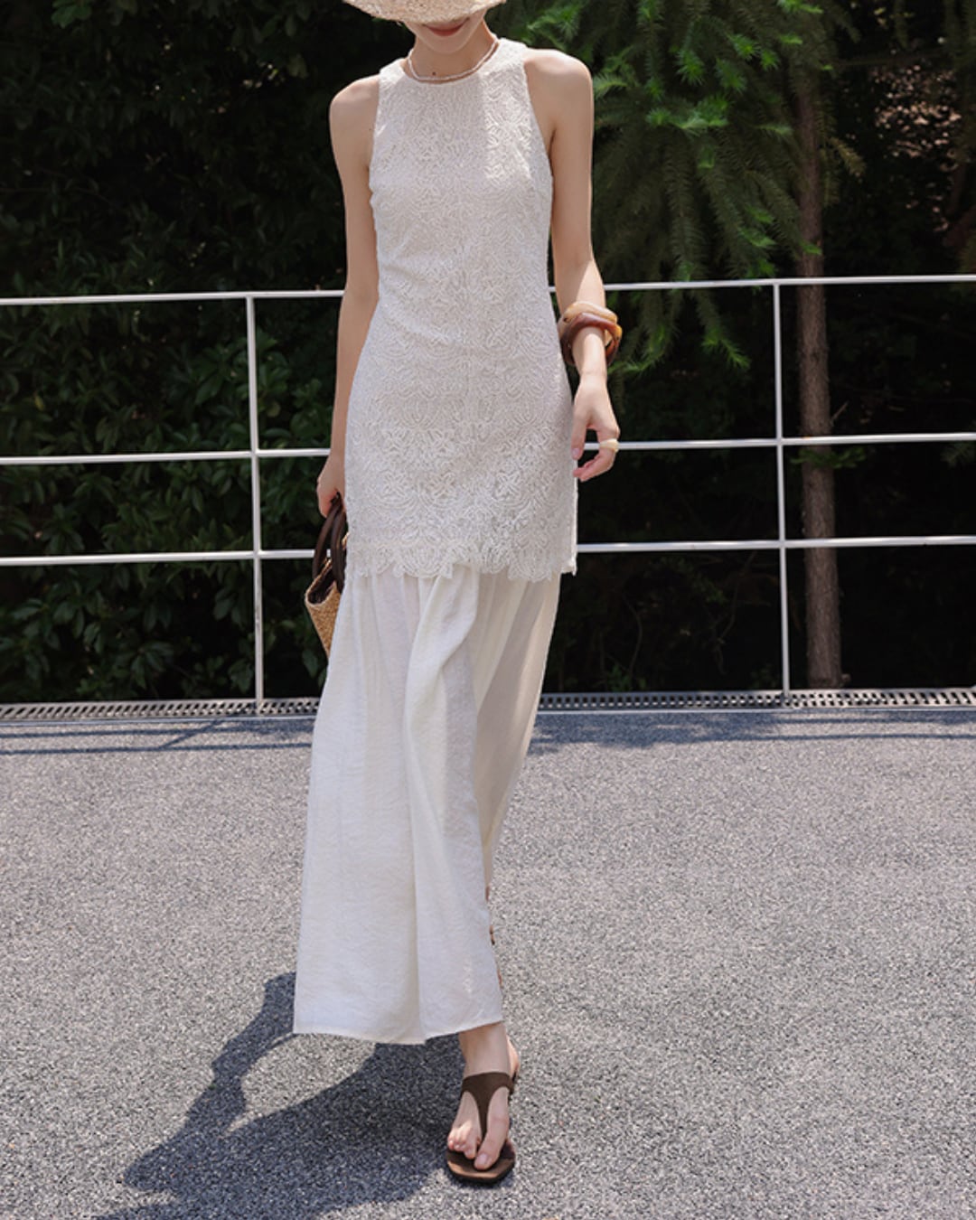 レースハイネックワンピース S25490