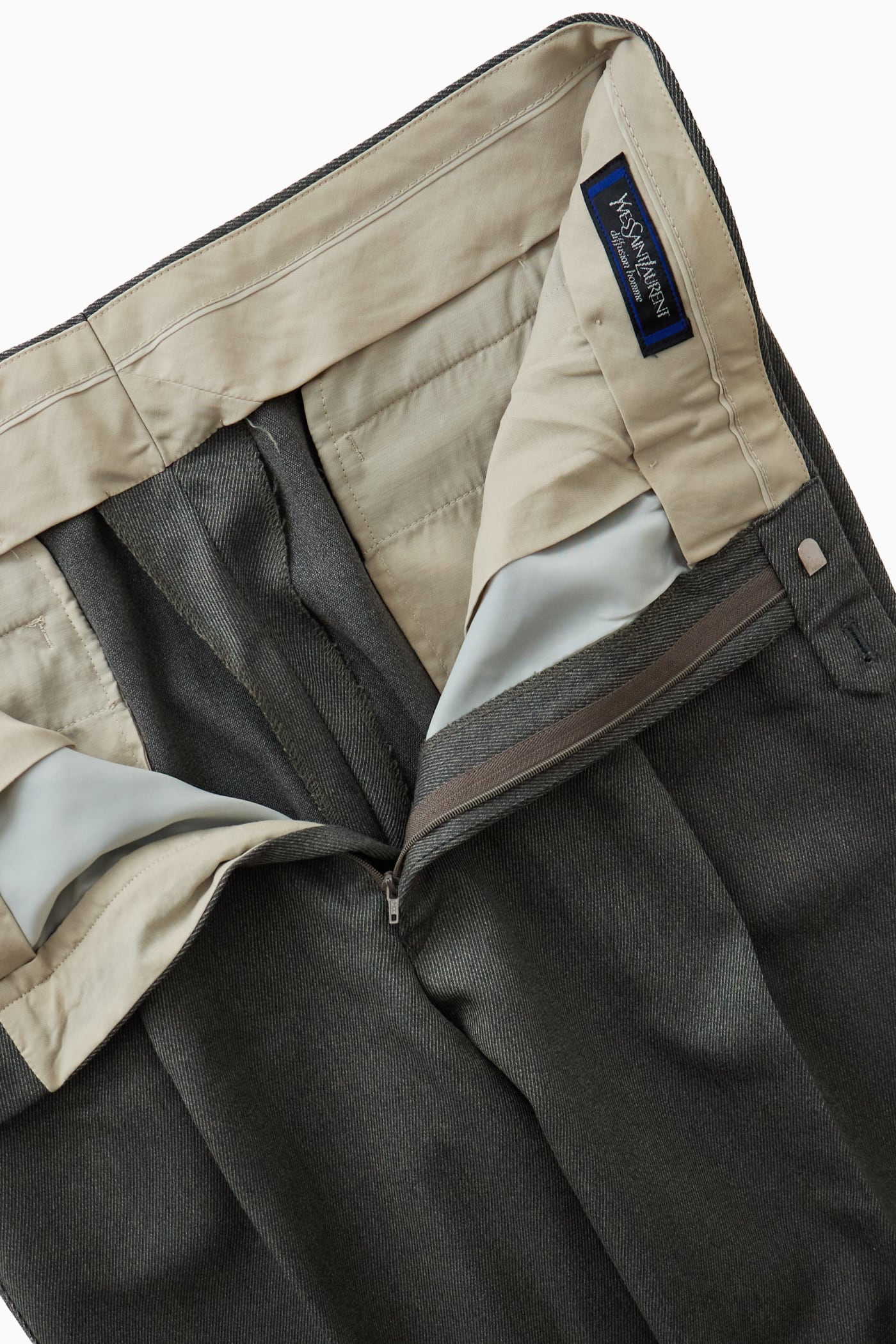90s Yves Saint Laurent 2-tuck wide slacks | Reben｜デザインという