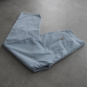 90s USA製 Polo by Ralph Lauren Double-pleated chambray pants [W31L29相当] 古着