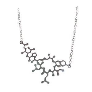 オキシトシンネックレス 化学式 分子構造 ホルモン 理系アクセサリー シルバー ゴールド シンプル
