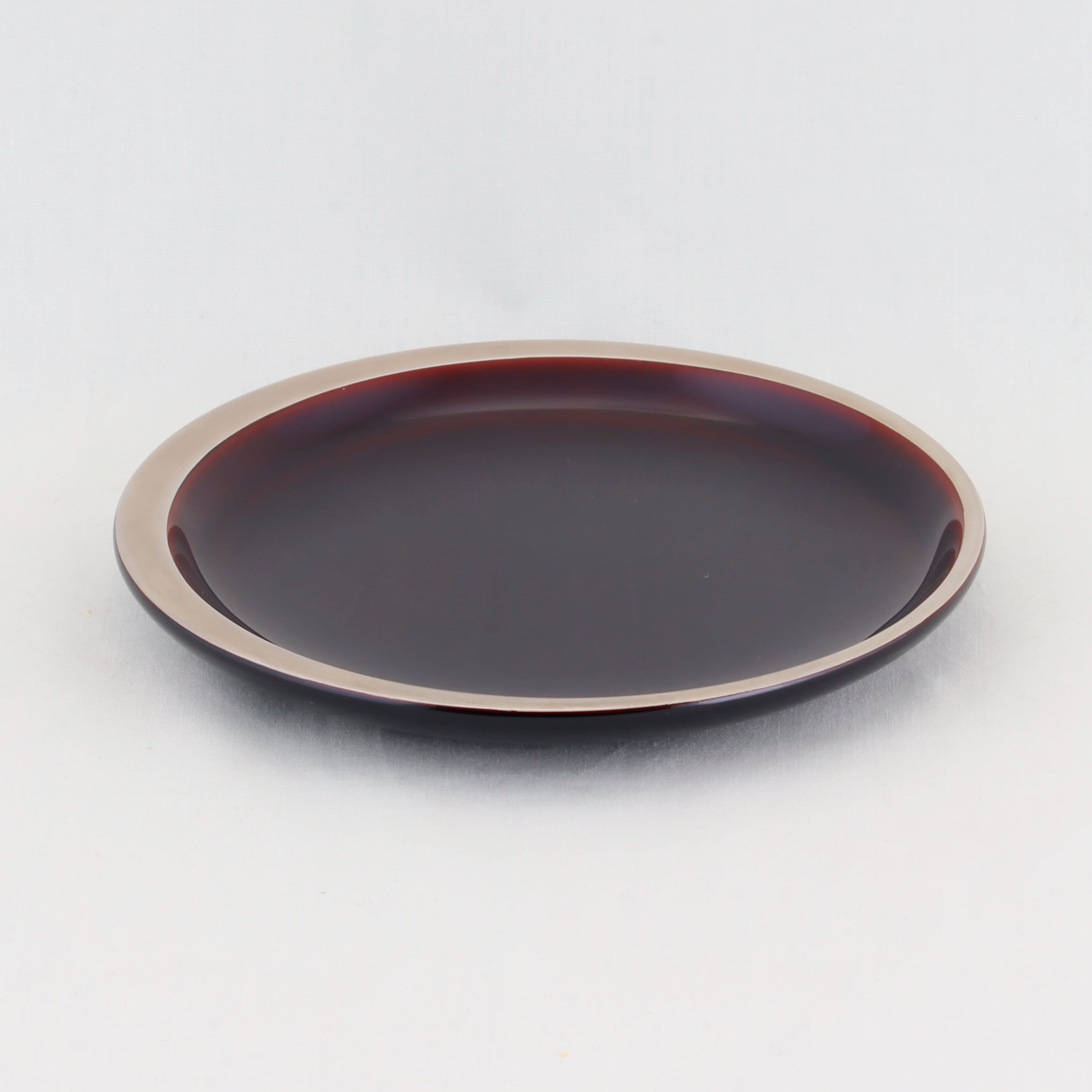 1512 輪島塗 銘々皿／日月形／溜塗／銀縁蒔絵／五枚組 | 輪島塗 加藤